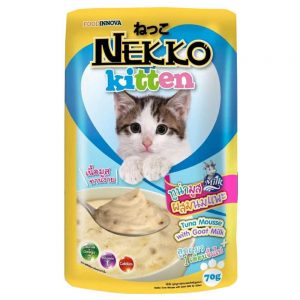 Pate cho mèo con Nekko 70g - Vị cá ngừ và sữa dê