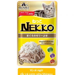 Pate cho mèo Jelly Nekko 70g - Vị cá ngừ rắc cá cơm sữa