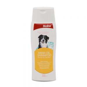 Sữa tắm cho chó hương dầu chồn Bioline 250ml - Bóng lông